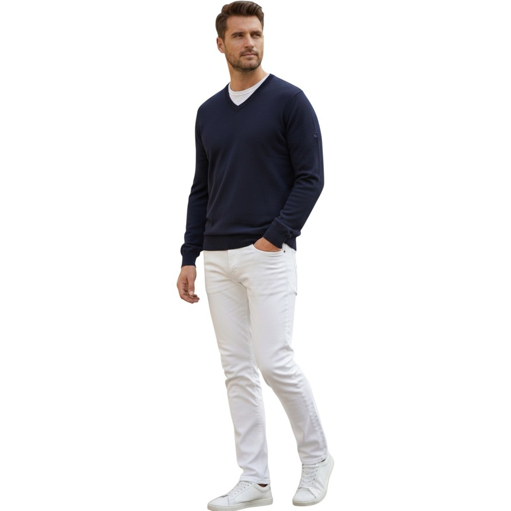 AG Adriano Goldschmied‎ Green Label NEW Navy Blue V-Neck Raglan Sweater Mens M